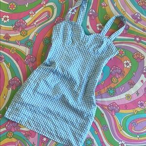 gingham dress 🩵🤍